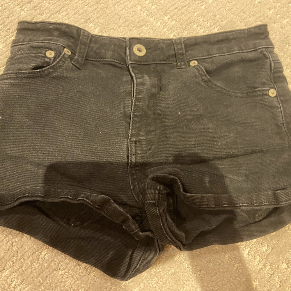 Dondup black denim shorts